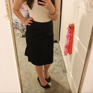 Black Ann Taylor Skirt with Pleats